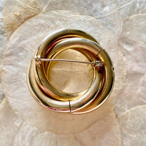 3 For  $25 Tricolour Three Trinity Ring Brooch - Picture 2 of 4